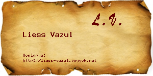 Liess Vazul névjegykártya